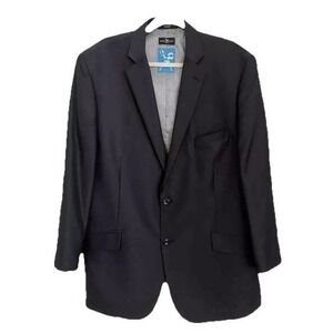 Marc‎ Ecko Sports Coat  Men 38R Black pinstripe Button